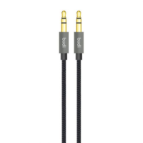 AUX kábel mini jack 3,5 mm mini jack 3,5 mm Budi, 1,2 m (fekete)