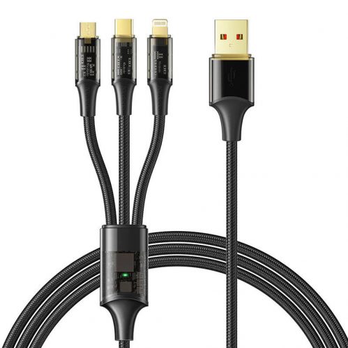 3in1 USB USB-C / Lightning / Micro USB kábel, Mcdodo CA-3330, 1.2m (fekete)