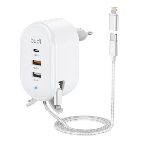 Wall Charger Budi 1m cable 30W (white)