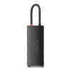 Baseus Lite sorozat Hub 5 az 1-ben USB-C - HDMI + USB3.0 x3 + PD (fekete)