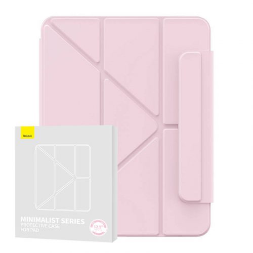 Baseus Minimalist mágneses tok iPad Pro 12.9″ (2018/2020/2021) (rózsaszín)