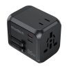 Choetech PD5008 utazási töltő, 3xUSB-A, 2xUSB-C, GaN, 35W, US/EU/UK/AU (fekete)