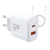 Charger Joyroom JR-TCF05 Flash, 20W + C to L Cable 1m (White)