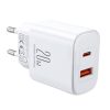 Charger Joyroom JR-TCF05 Flash, 20W + C to L Cable 1m (White)