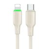 Kábel USB-C do Lightning Mcdodo CA-4760 LED világítással 1.2m (bézs)