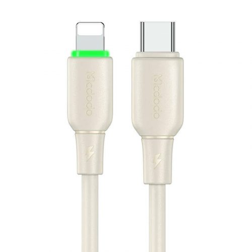 Kábel USB-C do Lightning Mcdodo CA-4760 LED világítással 1.2m (bézs)