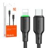 Kábel USB-C do Lightning Mcdodo CA-4761 LED világítással 1,2m (fekete)