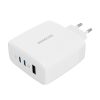 Fali töltő 120W GaN Ricomm RC1201 EU, 1xUSB-A, 2xUSB-C + 2,1m USB-C kábel