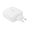 Fali töltő 120W GaN Ricomm RC1201 EU, 1xUSB-A, 2xUSB-C + 2,1m USB-C kábel