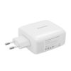 Fali töltő 120W GaN Ricomm RC1201 EU, 1xUSB-A, 2xUSB-C + 2,1m USB-C kábel