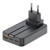 Vezeték nélküli töltő 2xUSB-C/30W 1xUSB-A/18W Budi, Magsafe 15W