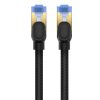 Baseus fonott hálózati kábel Cat.7, Ethernet RJ45, 10Gbps, 0,5m (fekete)