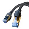 Baseus fonott hálózati kábel Cat.7, Ethernet RJ45, 10Gbps, 8m (fekete)