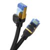 Baseus Ethernet RJ45 fonott hálózati kábel cat.7, 10 Gbps, 10m (fekete)