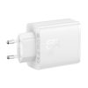 Baseus OS-Cube Pro hálózati töltő, 2xUSB-C + USB, 65W (fehér)