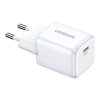 UGREEN 15324 Nexode mini töltő, USB-C, PD3.0, QC4.0, GaN, 20W (fehér)