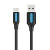 Cable USB-A 2.0 to USB-C Vention COKBC 3A 0,25m (black)