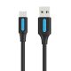 Kábel USB-A 2.0 USB-C Vention COKBC 3A 0,25m (fekete)