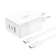 Charger Foneng GAN65 USB-A, 2x USB-C GaN 65W with USB-C cable