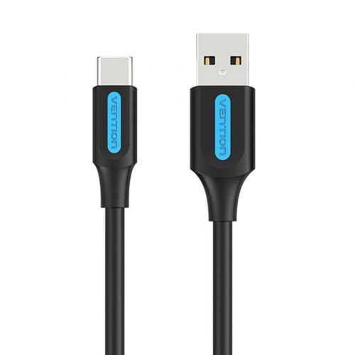 Kábel USB-A 2.0 USB-C Vention COKBD 3A 0,5m (fekete)