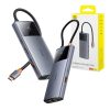 Baseus Metal Gleam II sorozat 6 az 1-ben hub USB-C, 3x USB 3.0, HDMI, USB-C PD, Ethernet RJ45