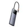 Baseus Metal Gleam II sorozat 6 az 1-ben hub USB-C, 3x USB 3.0, HDMI, USB-C PD, Ethernet RJ45