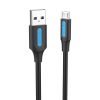 Kábel USB 2.0 A és Micro USB Vention COLBI 3A 3m fekete