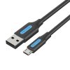 Kábel USB 2.0 A és Micro USB Vention COLBI 3A 3m fekete