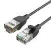 Hálózati kábel UTP CAT6A Vention IBIBH RJ45 Ethernet 10Gbps 2m Fekete Slim típus