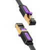 Lapos hálózati kábel UTP CAT7 Vention ICABF RJ45 Ethernet 10Gbps 1m fekete