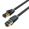 Hálózati kábel CAT8 SFTP Vention IKABF RJ45 Ethernet 40Gbps 1m fekete