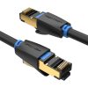 Hálózati kábel CAT8 SFTP Vention IKABJ RJ45 Ethernet 40Gbps 5m fekete