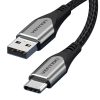 USB 2.0 A és USB-C kábel Vention CODHC 3A 0,25m szürke