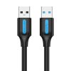 USB 3.0 cable Vention CONBI 2A 3m Black PVC