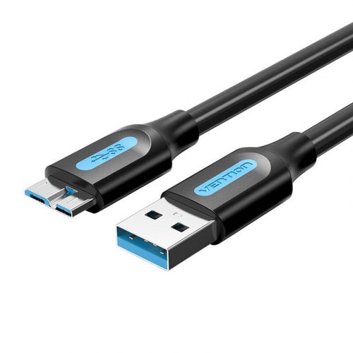 USB 3.0 A-Micro-B kábel Vention COPBD 2A 0,5m Fekete PVC