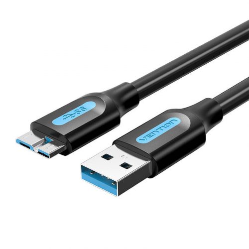 USB 3.0 A-Micro-B kábel Vention COPBC 2A 0,25m Fekete PVC