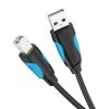 Printer Cable USB 2.0 A do USB-B Vention VAS-A16-B1000 10m Black