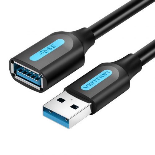 Hosszabbító kábel USB 3.0 férfi és női Vention CBHBH 2m Fekete