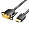 Kábel HDMI do DVI (24+1) Vention ABFBH 2m, 4K 60Hz/ 1080P 60Hz (Czarny)