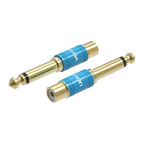 Adapter Audio 6,35 mm-es hím RCA-bemenetre Vention VDD-C03 kék