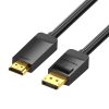 DisplayPort 1.2 HDMI 1.4 kábel Vention HAGBI 3m, 4K 30Hz (fekete)