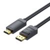 DisplayPort 1.2 HDMI 1.4 kábel Vention HAGBI 3m, 4K 30Hz (fekete)