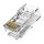 Modular Plug RJ45 Cat.6 UTP Connector Vention IDDR0-10 Transparent 10 pcs.