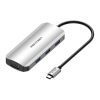 USB-C dokkolóállomás HDMI, VGA, 3x USB 3.0, PD 0.15m Vention TOIHB (szürke)