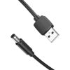 Tápkábel USB 2.0 és DC 5.5mm hordócsatlakozó 5V Vention CEYBD 0,5m (fekete)