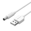 Tápkábel USB 2.0 és DC 5.5mm hordócsatlakozó 5V Vention CEYWD 0,5m (fehér)