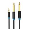 Audio Cable 3.5mm TRS to 2x 6.35mm Vention BACBF 1m (black)