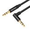 Kábel Audio AUX 3,5mm - 90° 3,5mm Vention BAKBF-T 1m Fekete