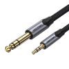 Audio kábel 3,5 mm TRS 6,35 mm Vention BAUHF 1m szürke