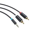 Audio kábel 3.5mm 2x RCA Vention BCLBG 1.5m fekete